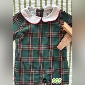 SGS Green Plaid Kids One Piece